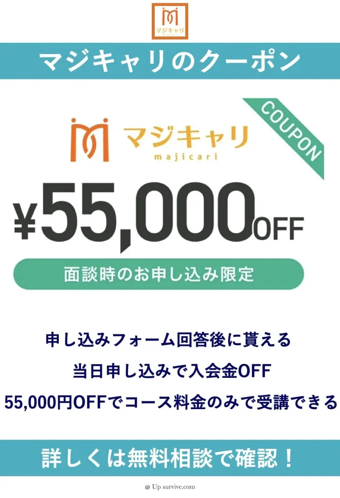 マジキャリのクーポン