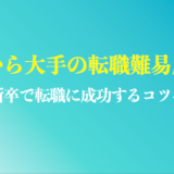 第二新卒で大手から大手への転職まとめ