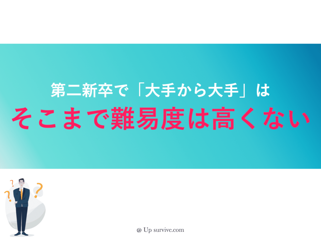 第二新卒で大手から大手への転職はそこまで難しくない