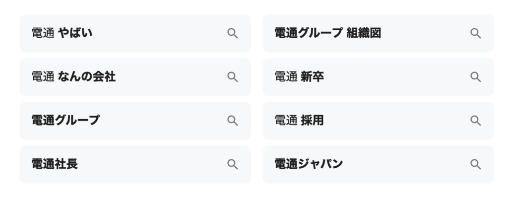 電通の検索ワード