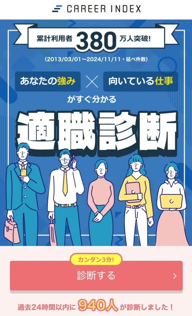 キャリアインデックスの適職診断